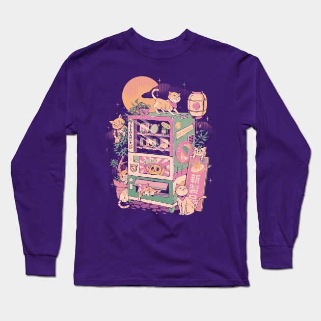 Cat Vending Machine Long Sleeve T-Shirt by Ilustrata